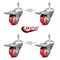 Service Caster 3.5 Inch Red Polyurethane Swivel 3/8 Inch Stem Caster Set Total Lock Brake SCC SCC-TSTTL20S3514-PPUB-RED-381615-4 - alternate 3